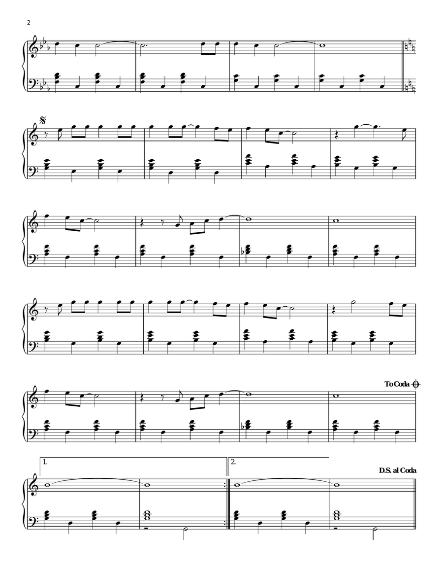 Take The Long Way Home Piano Solo scores gallery preview page 2