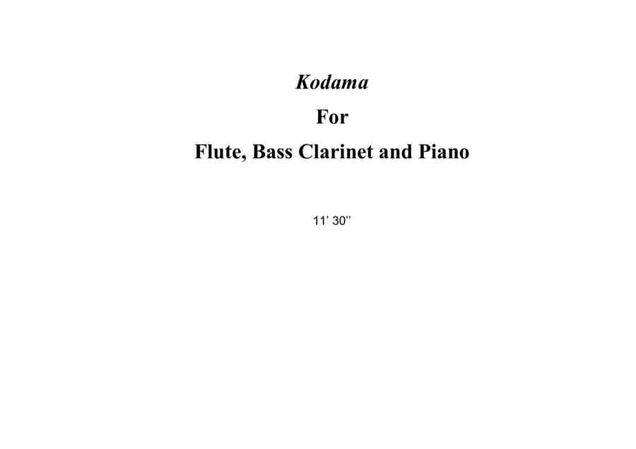 Kodama - Score Only Small Ensemble scores gallery preview page 1
