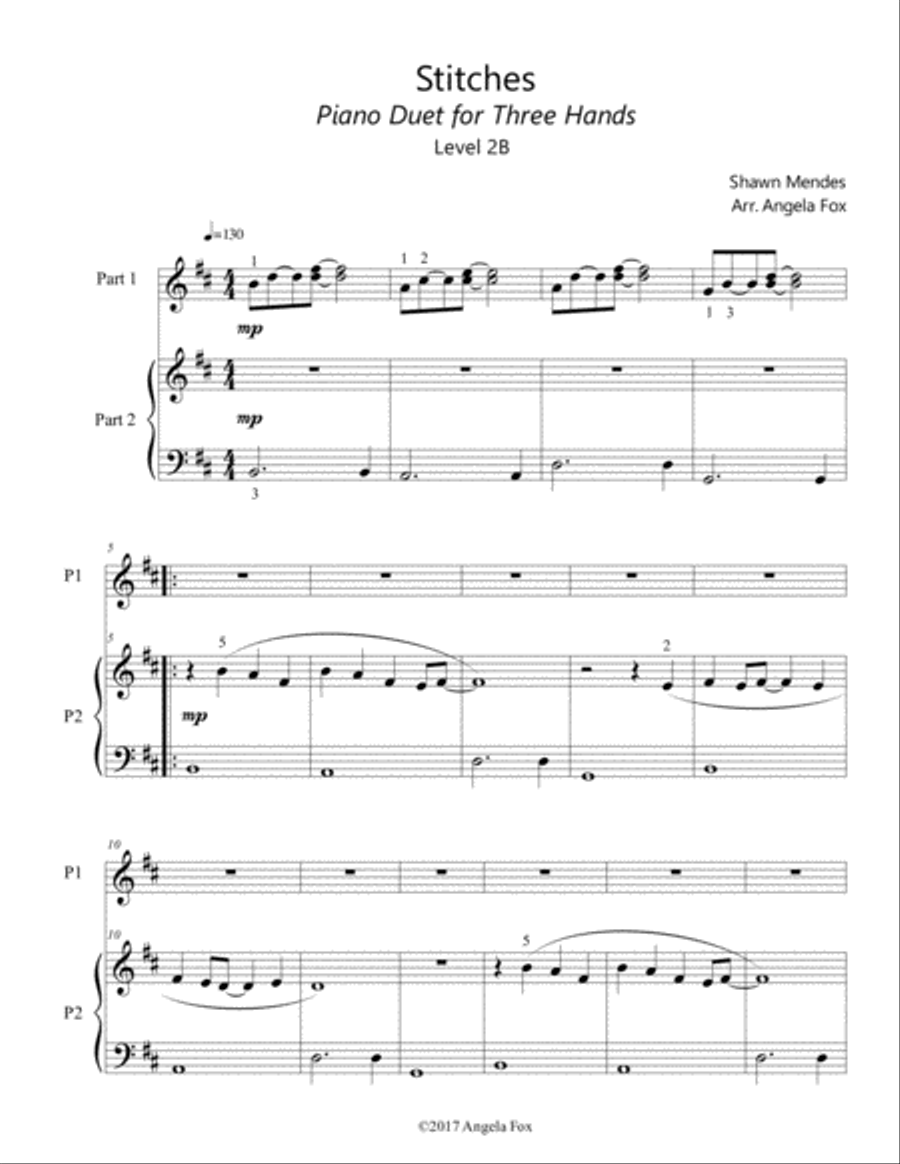 Stitches Easy Piano scores gallery preview page 2