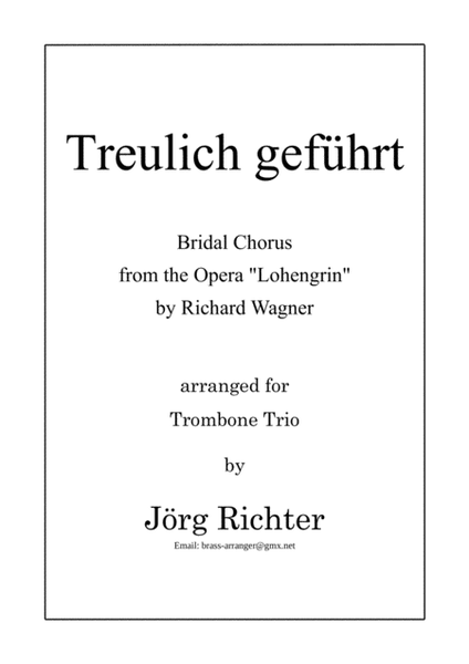 Brautchor "Treulich geführt" aus der Oper "Lohengrin" für Posaunentrio image number null