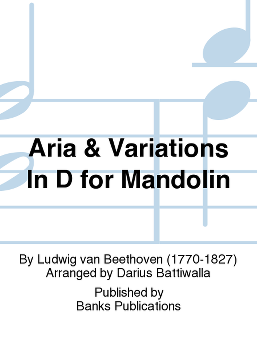 Aria & Variations In D for Mandolin