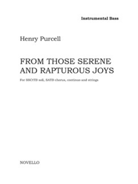 From Those Serene And Rapturous Joys