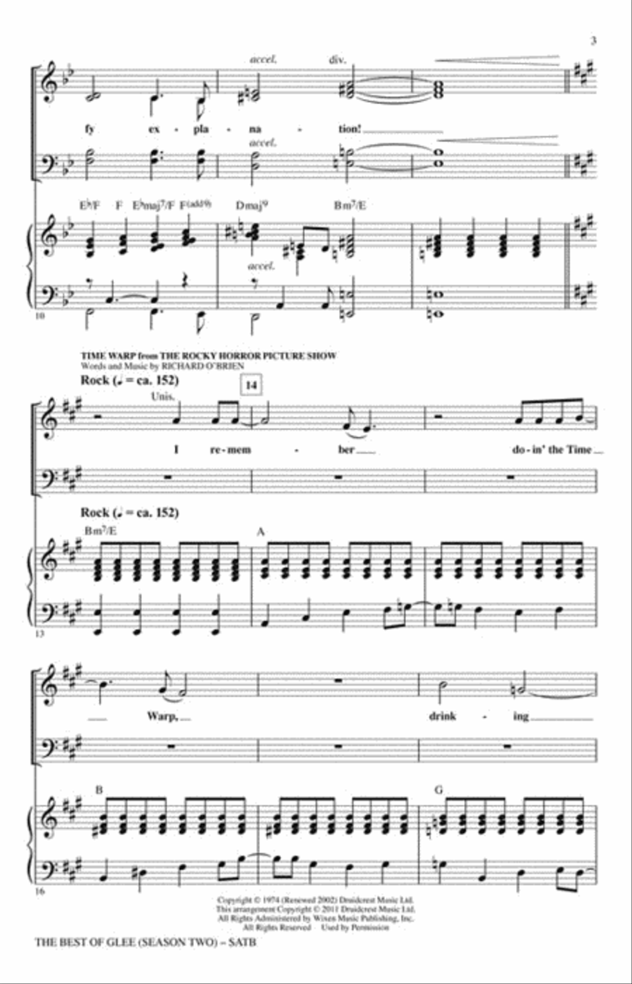The Best of Glee - Season Two (Medley) Show Choir scores gallery preview page 3