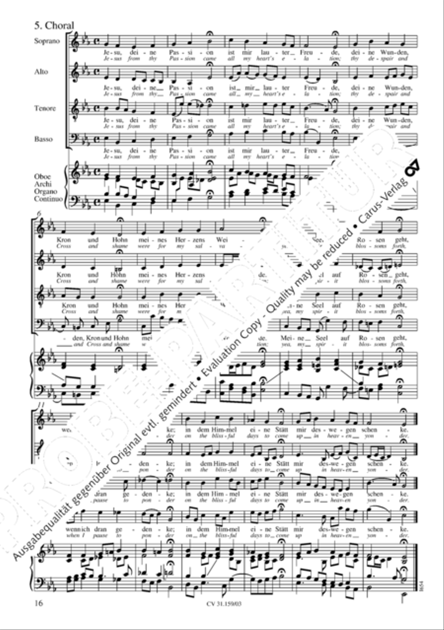 Come ye, our way is up to Jerusalem (Sehet, wir gehn hinauf gen Jerusalem) 4-Part scores gallery preview page 17