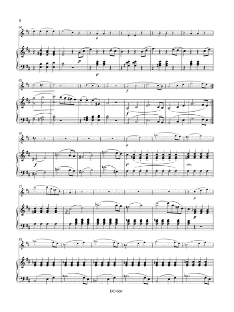 Sonata in D Major Flute Solo scores gallery preview page 4