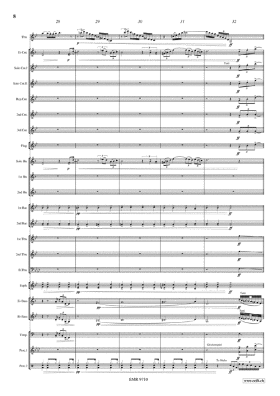 Concertino in Blue Brass Band scores gallery preview page 8