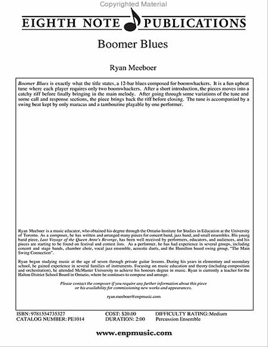 Boomer Blues Percussion Ensemble scores gallery preview page 2