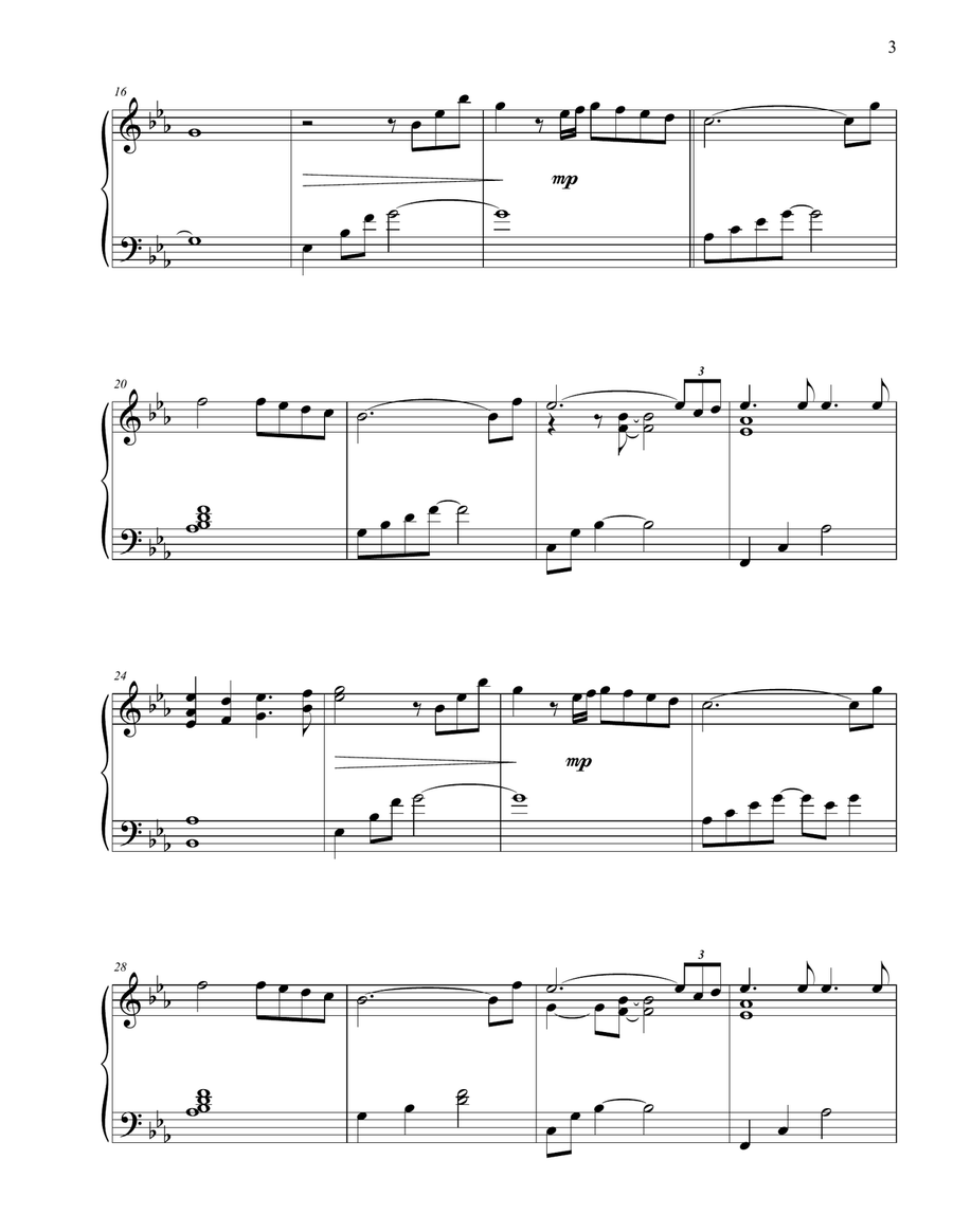 I Sing Praises (to Your Name, O Lord) Piano Solo scores gallery preview page 3