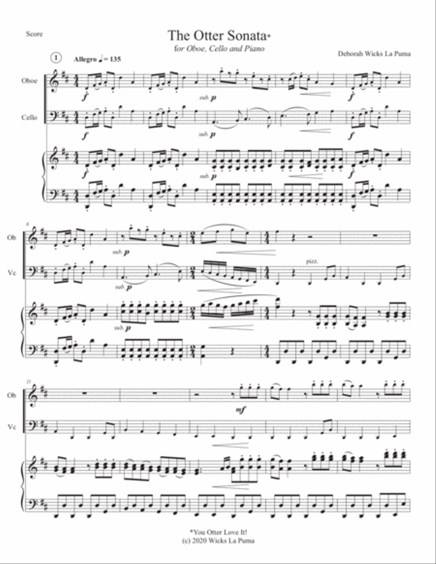 The Otter Sonata The Otter Sonata Oboe scores gallery preview page 2