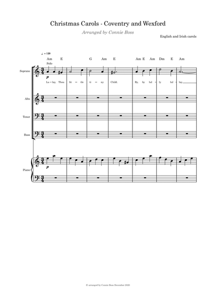 Christmas Carols - Coventry and Wexford - SATB and Piano image number null