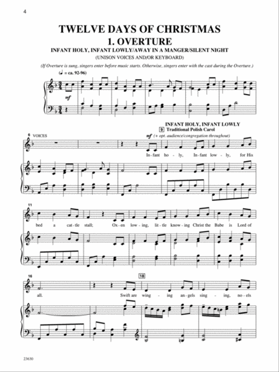 Twelve Days of Christmas (A Christmas Musical for Unison Voices) - Director's Score Unison Choir scores gallery preview page 4