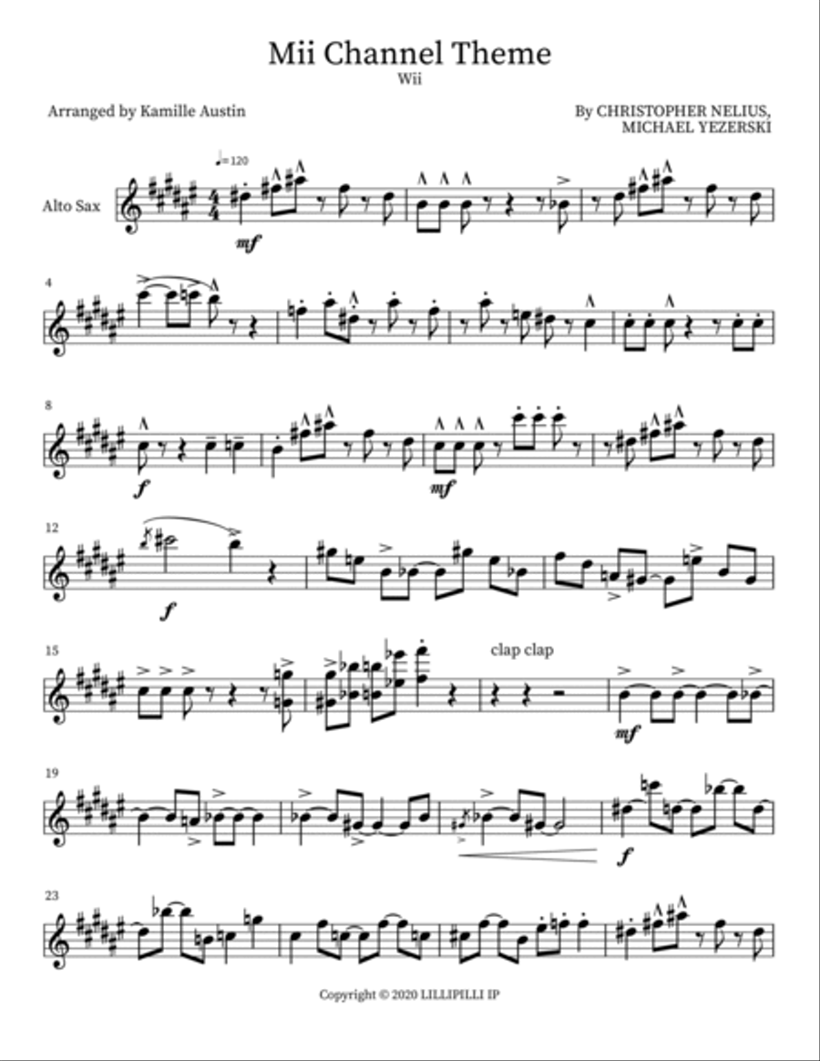Mii Channel Theme Small Ensemble scores gallery preview page 6