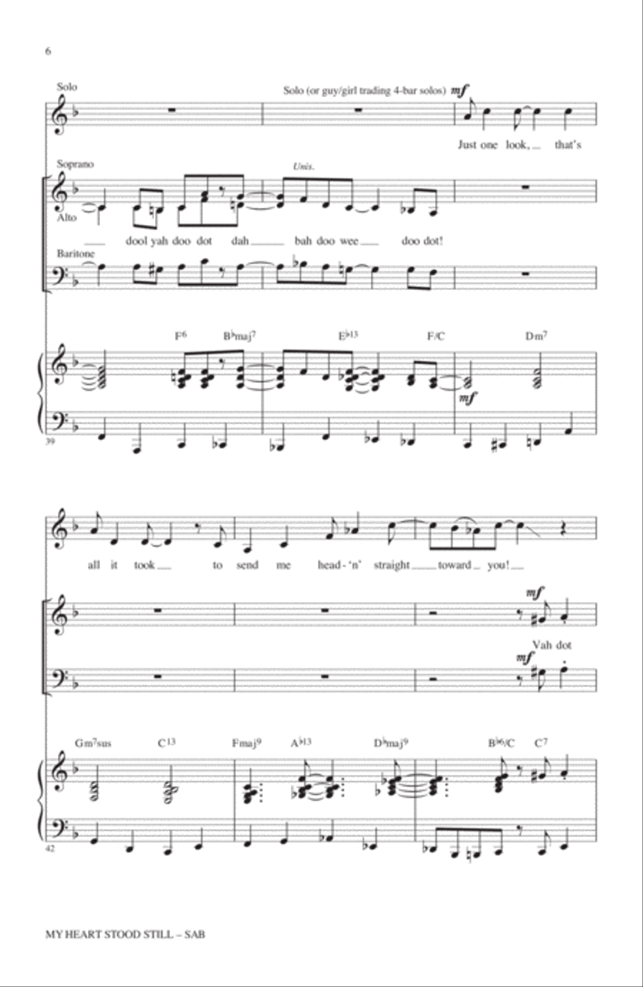 My Heart Stood Still (arr. Kirby Shaw) 3-Part scores gallery preview page 5