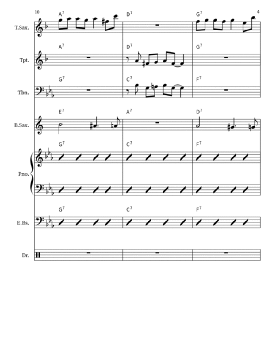 Geaux Time Geaux Time Jazz Ensemble scores gallery preview page 4