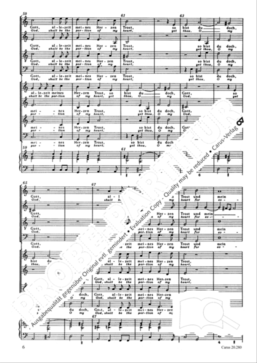 Lord, if I have thee only (Herr, wenn ich nur dich habe) 4-Part scores gallery preview page 7