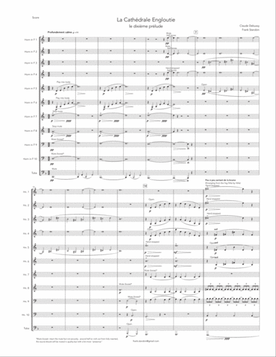 Sunken Cathedral for Horn Choir and Tuba Choir scores gallery preview page 3