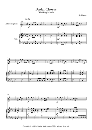 Book cover for Bridal Chorus (Wedding March) - Richard Wagner (Alto Sax + Piano)
