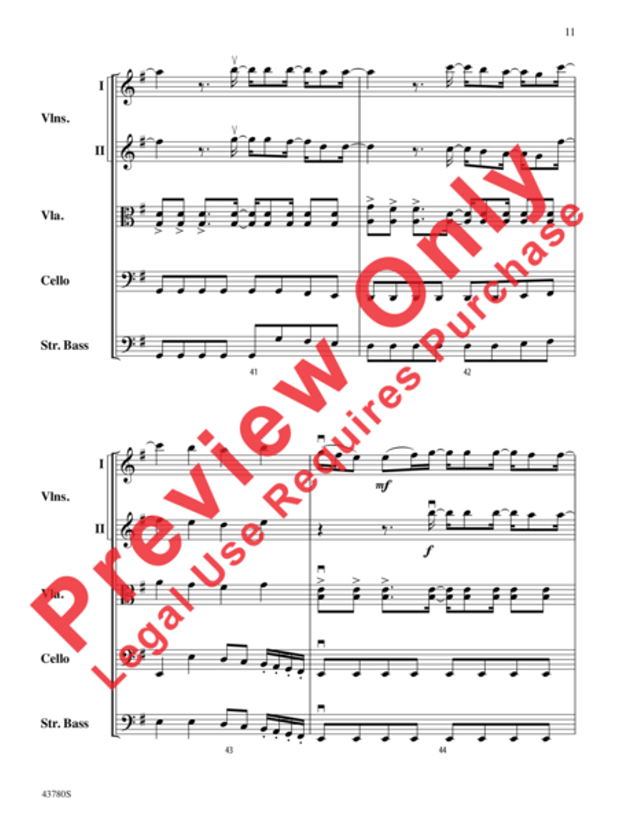 Bring Me to Life String Orchestra scores gallery preview page 12