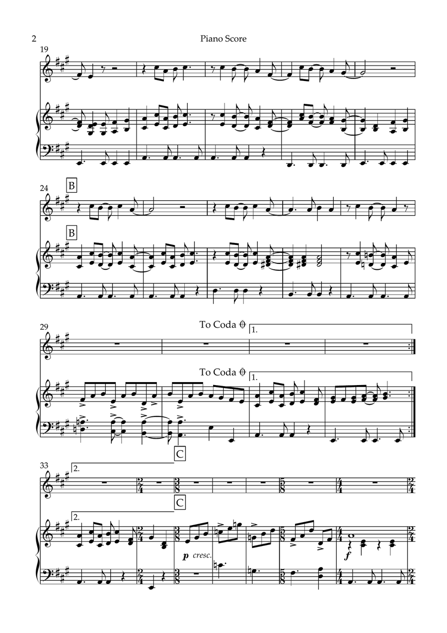Here Comes The Sun Violin Solo scores gallery preview page 2