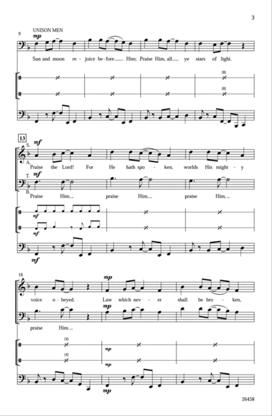 A Spiritual Psalm 4-Part scores gallery preview page 3