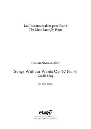 Book cover for Songs without Words Op. 67 No. 6 - Cradle Song