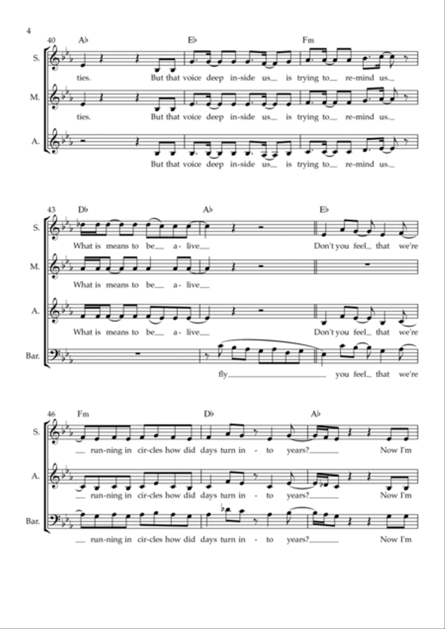 Learning To Fly 4-Part scores gallery preview page 4