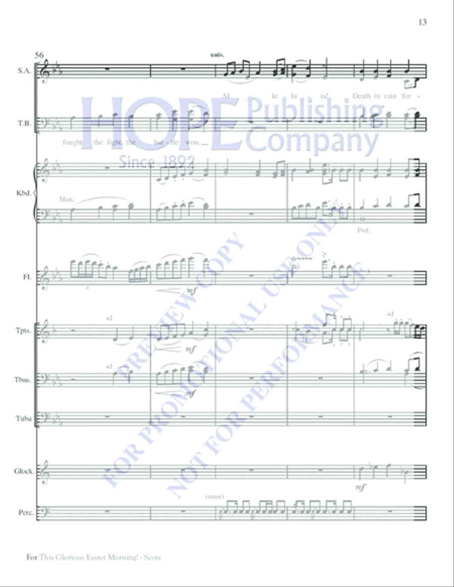 For This Glorious Easter Morning Choir scores gallery preview page 13