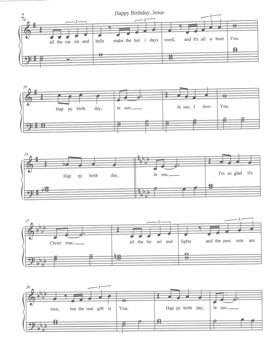 Happy Birthday Jesus Small Ensemble scores gallery preview page 2