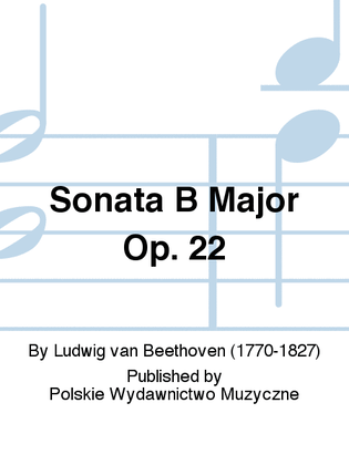 Book cover for Sonata B Major Op. 22