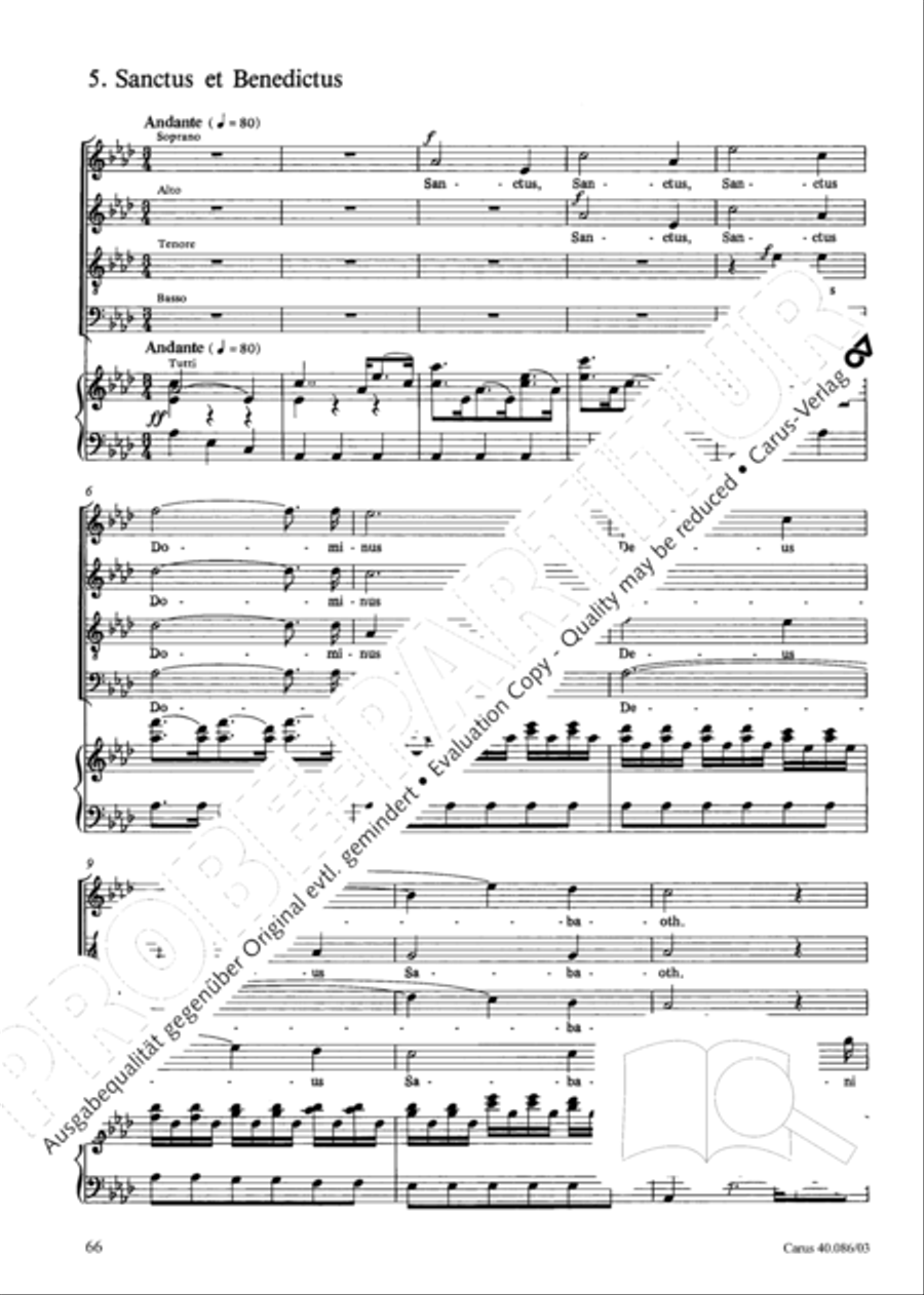 Requiem in C minor 4-Part scores gallery preview page 67