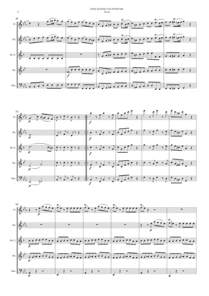 Eine Kleine Nacht Musik 1st Movement Allegro for Woodwind Quintet image number null