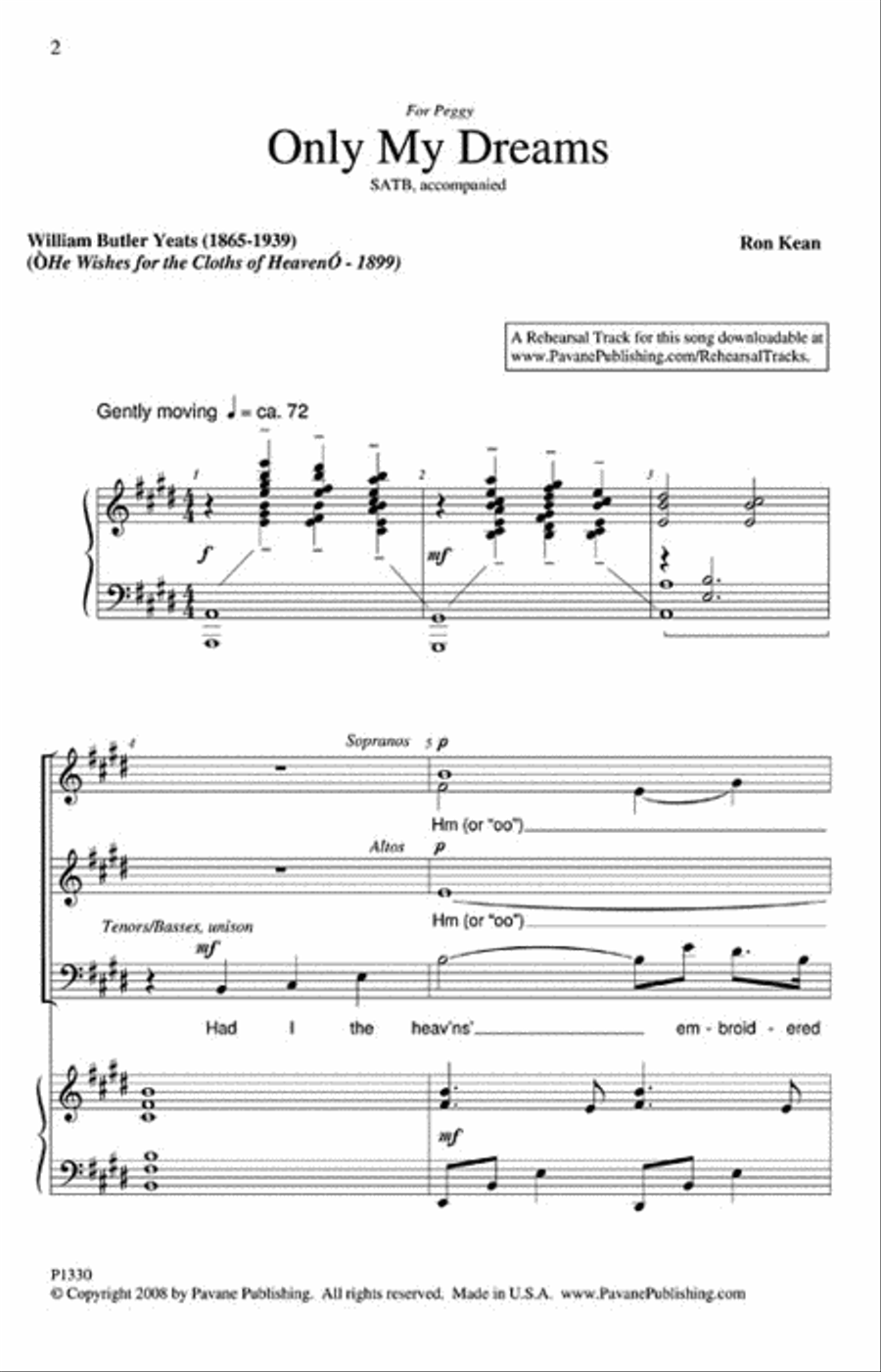 Only My Dreams 4-Part scores gallery preview page 2