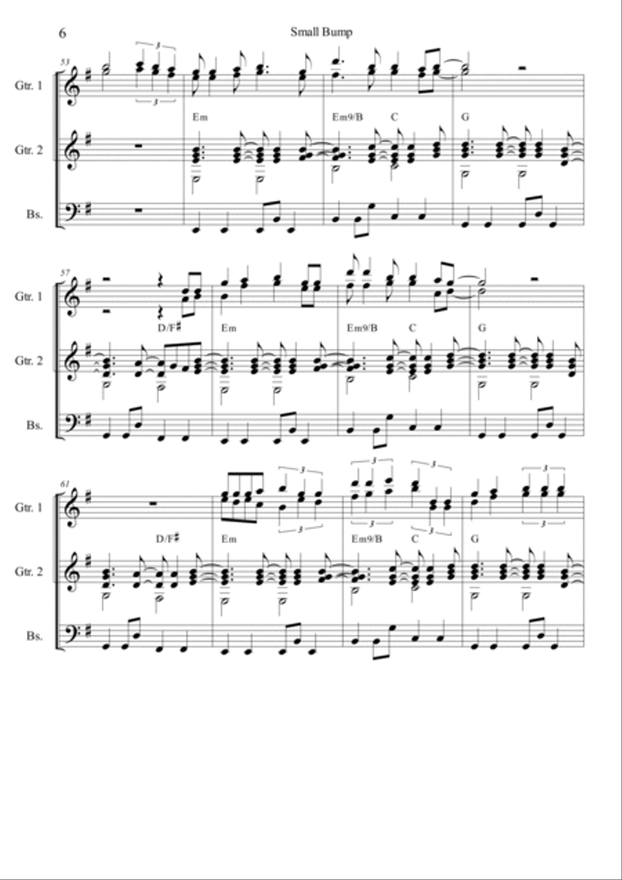Small Bump Guitar Ensemble scores gallery preview page 6