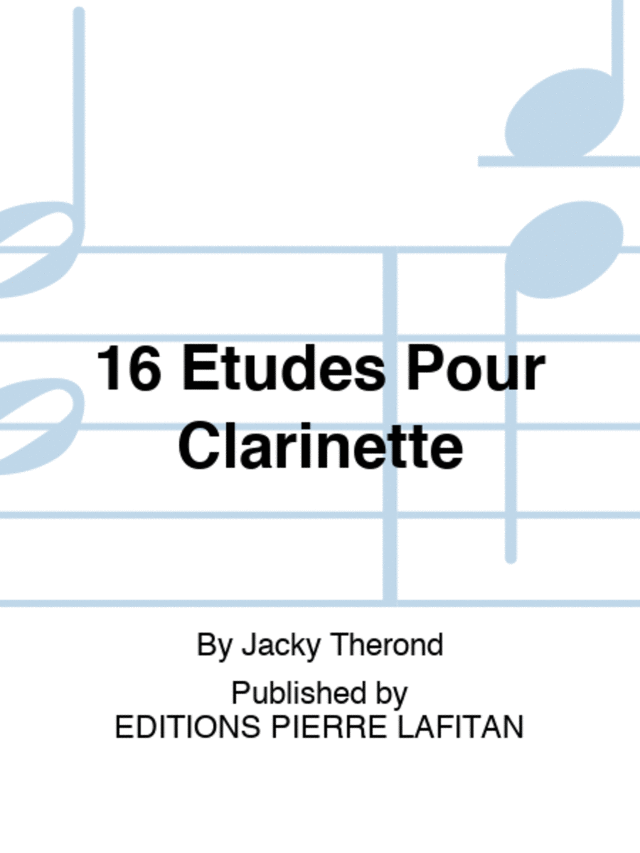 16 Etudes Pour Clarinette