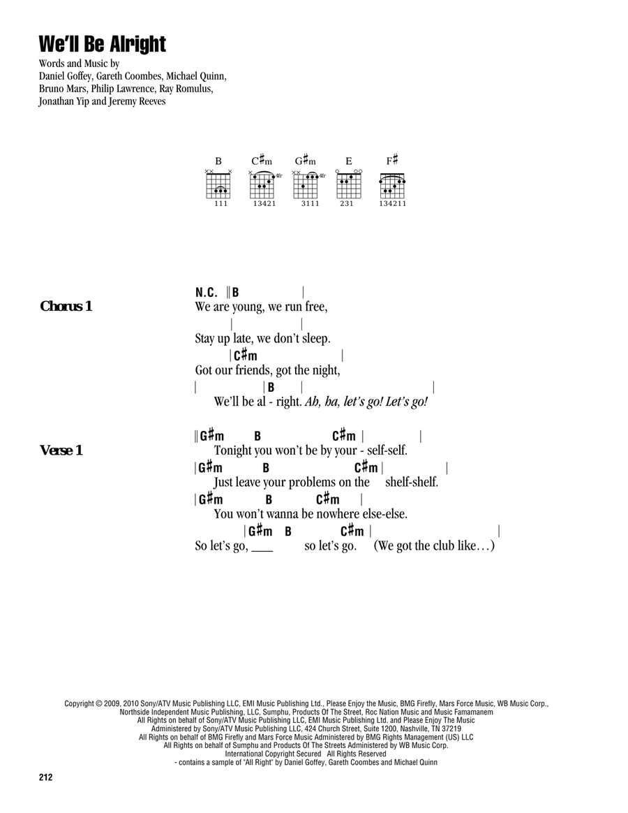 We'll Be Alright We'll Be Alright Acoustic Guitar scores gallery preview page 1
