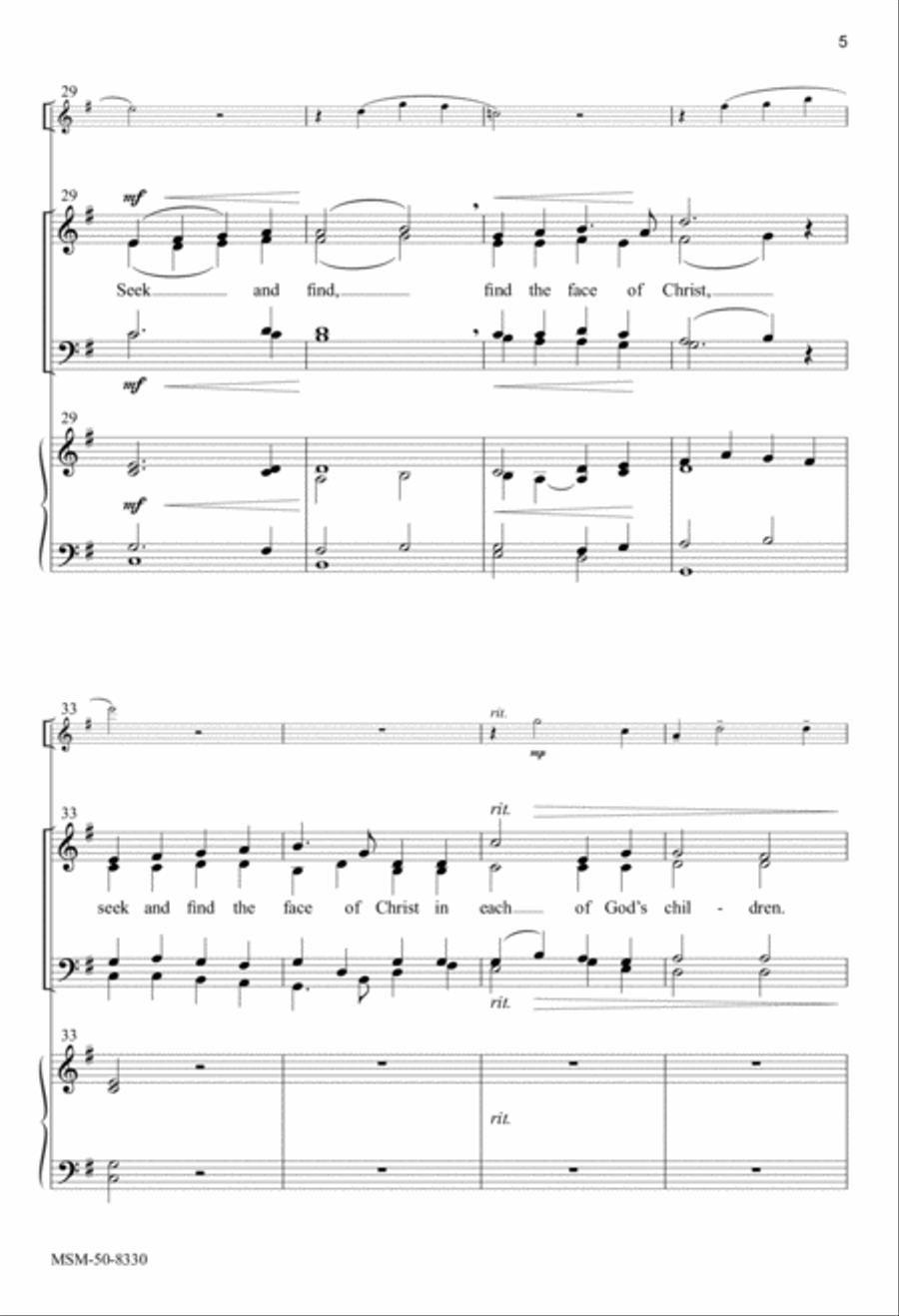 What Does the Lord Require of You? 4-Part scores gallery preview page 5
