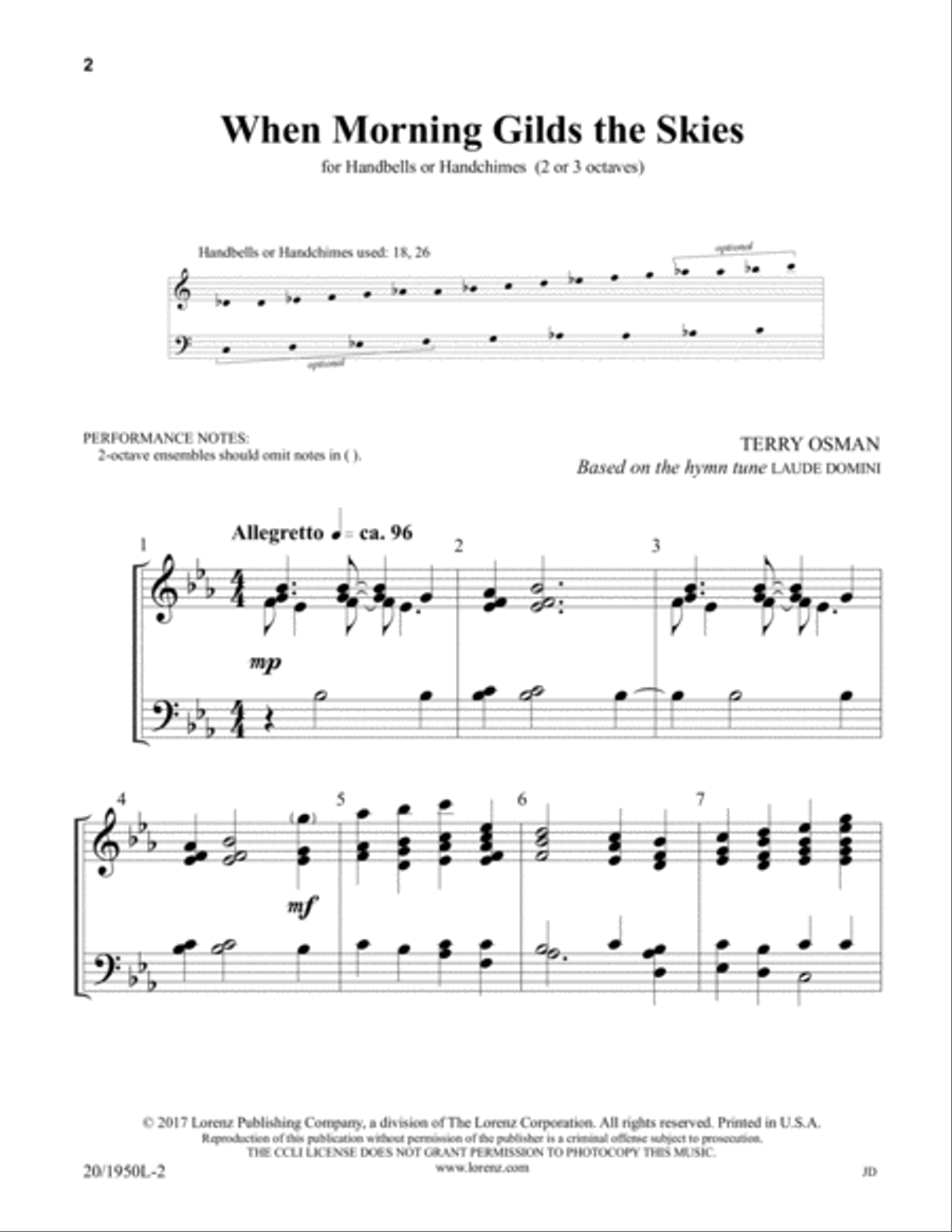 When Morning Gilds the Skies 3-Octaves scores gallery preview page 2