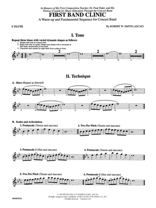 First Band Clinic (A Warm-Up and Fundamental Sequence for Concert Band): Flute