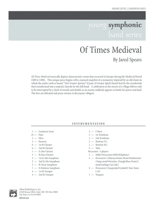 Of Times Medieval: Score