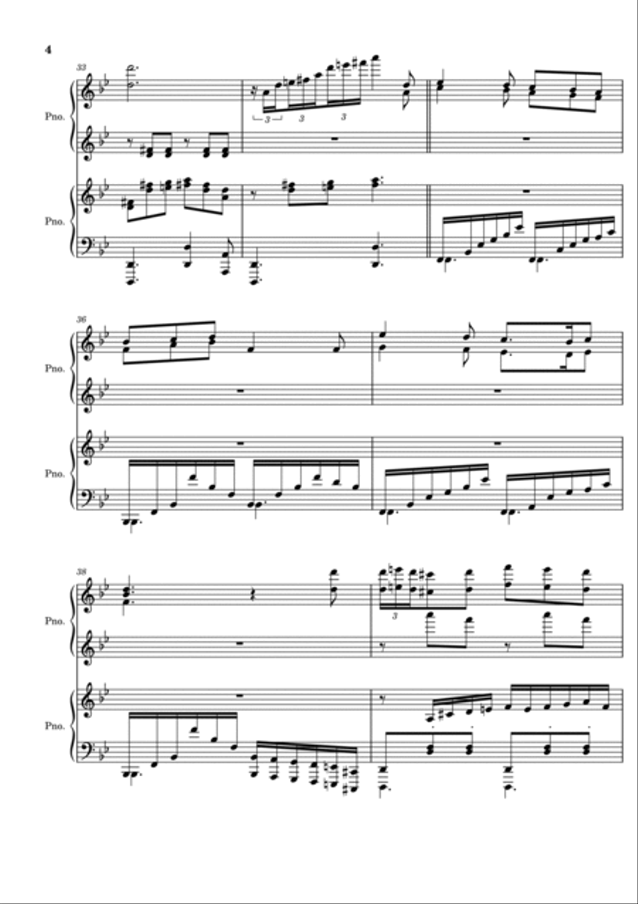 Merry-go-round Of Life 1 Piano, 4-Hands scores gallery preview page 4