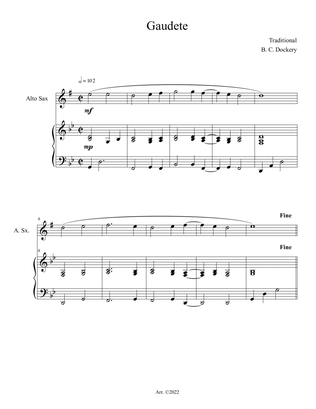 Gaudete (Alto Sax Solo with Piano Accompaniment)
