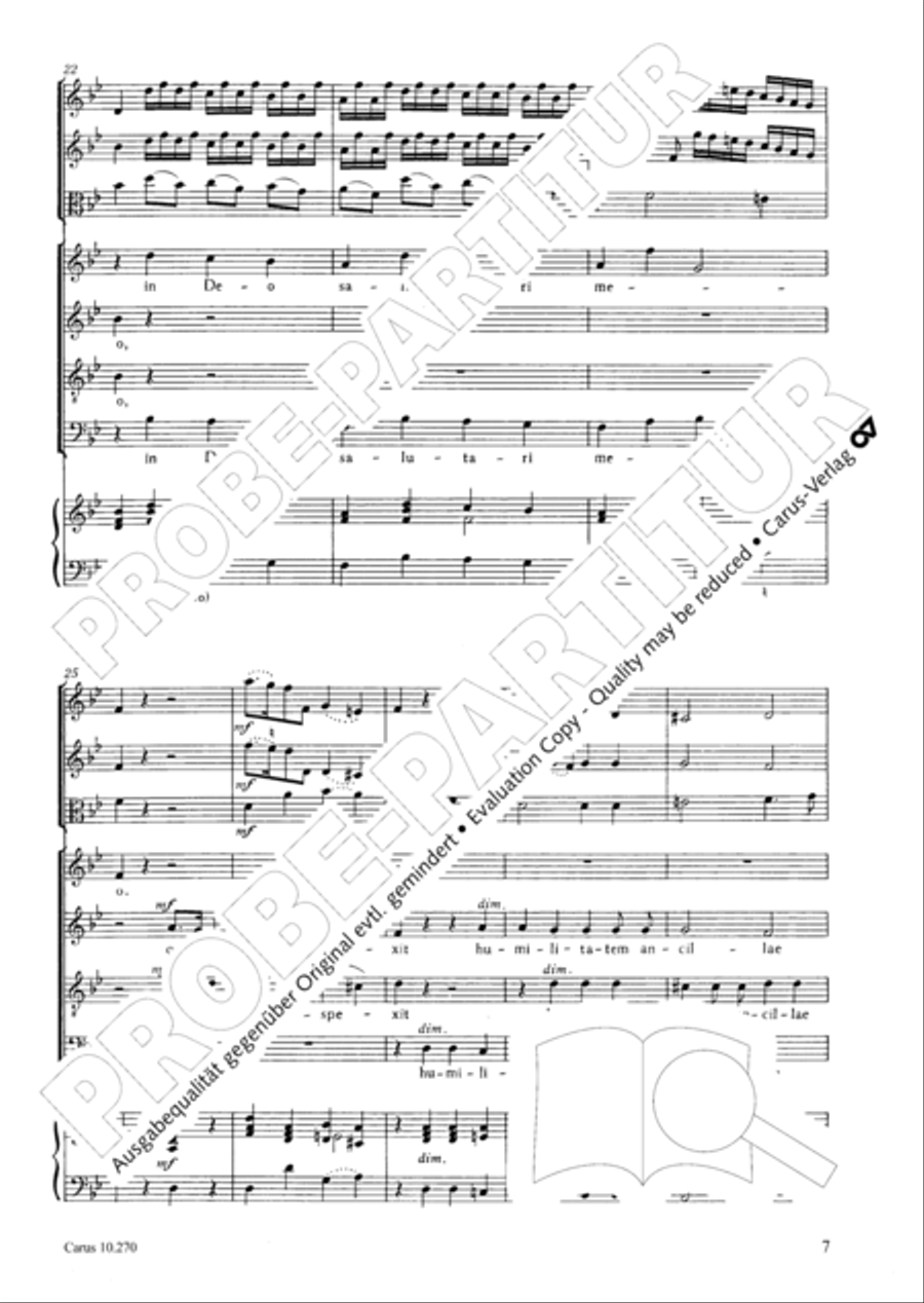 Magnificat in B flat major 4-Part scores gallery preview page 8