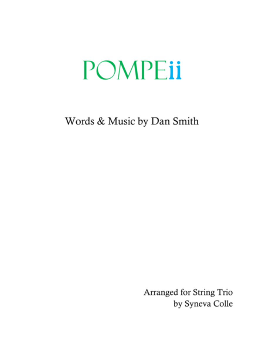 Pompeii Pompeii String Trio scores gallery preview page 1