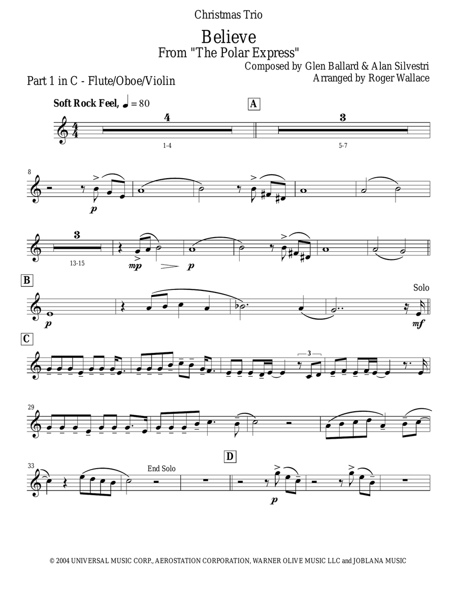 Believe Woodwind Trio scores gallery preview page 6