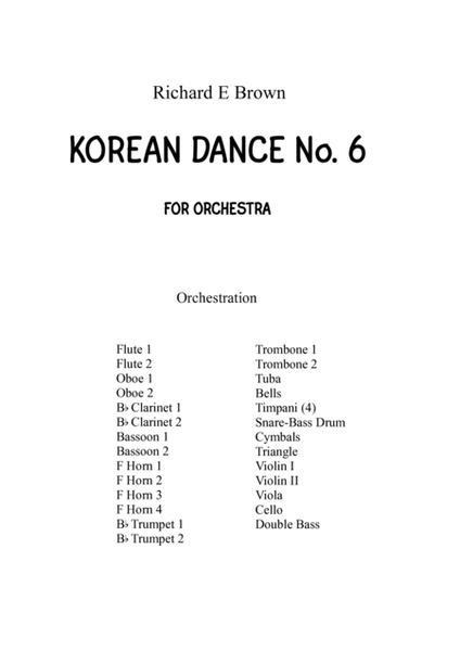 Korean Dance No. 6 for Orchestra image number null