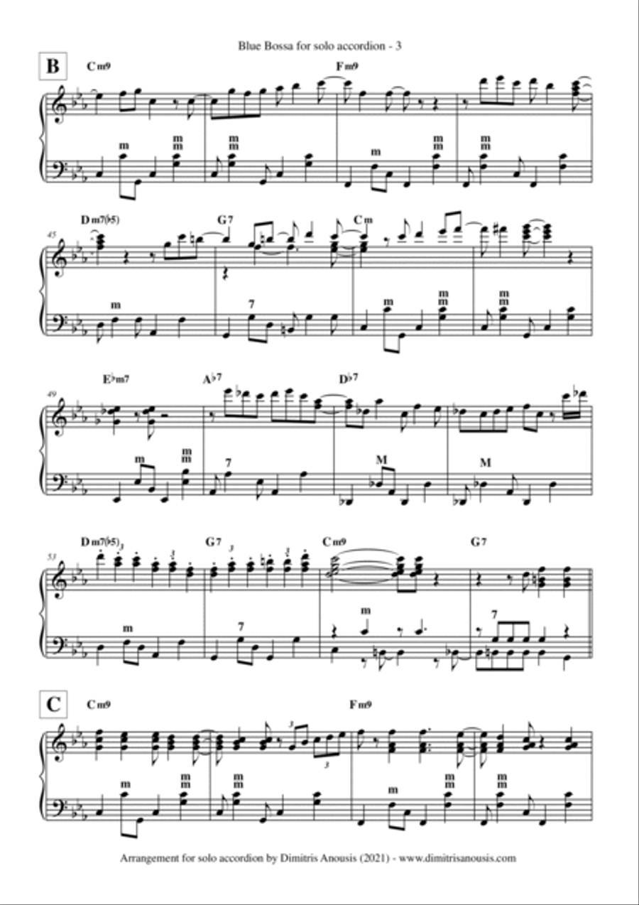 Blue Bossa Blue Bossa Accordion scores gallery preview page 5
