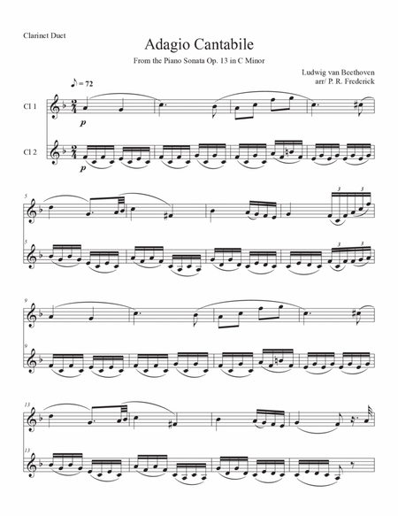 Adagio Cantabile (Clarinet Duet) image number null