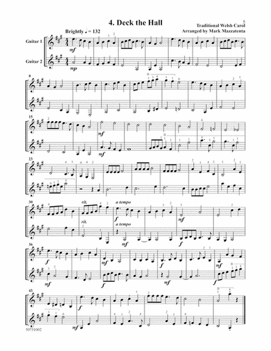 Ten Christmas Duets for Intermediate Guitarists image number null