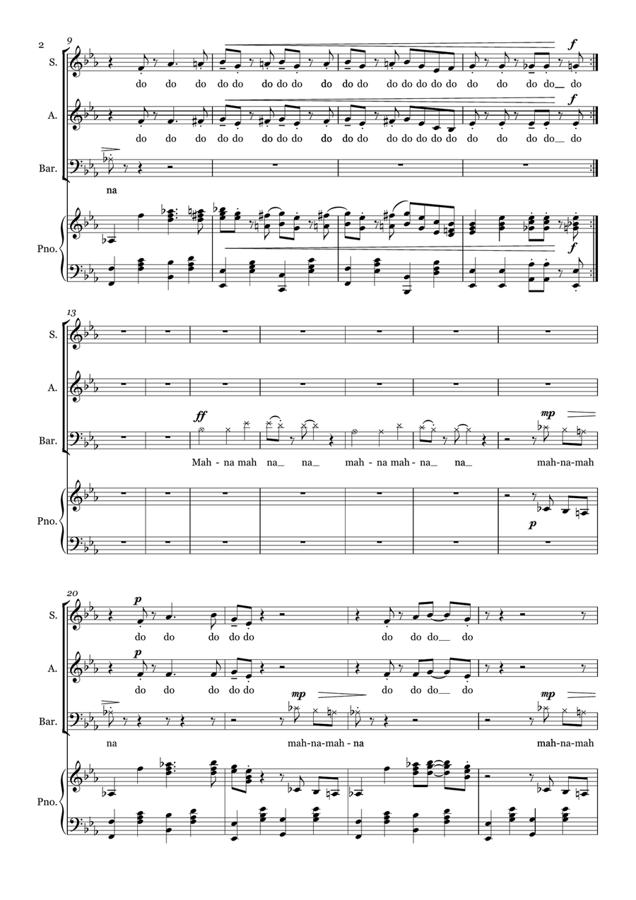 Mah-na Mah-na Mah-na Mah-na 3-Part scores gallery preview page 2