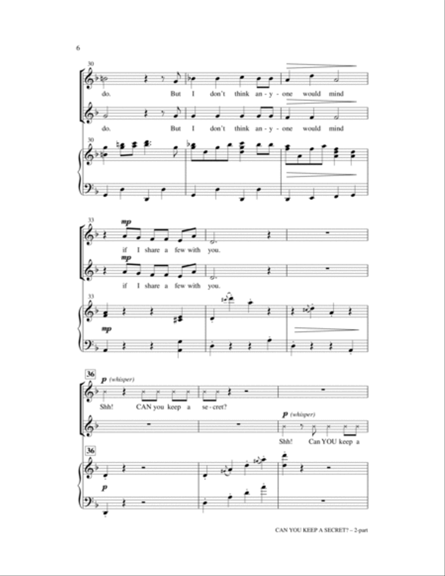 Can You Keep A Secret? 2-Part scores gallery preview page 5